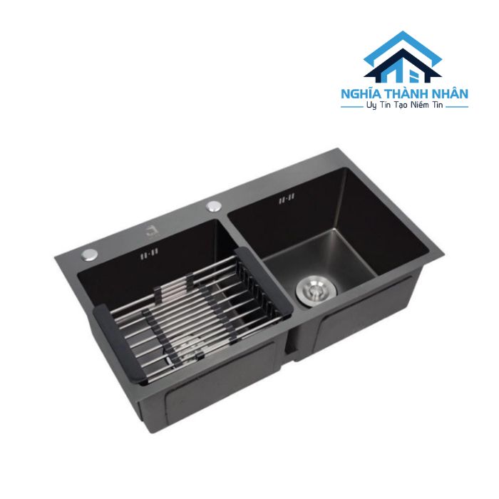 Chậu Chén 2 Học Inox 304 Nanno