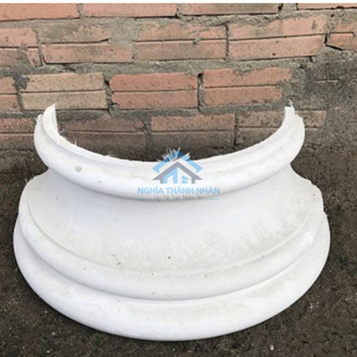 Đầu Cột Tròn Trắng Thạch Cao 1