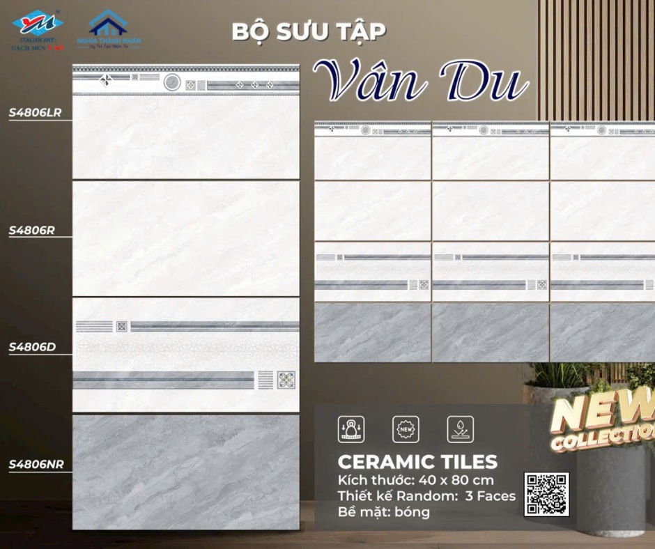 Gạch Ceramic Tiles 4806 (40x80cm) (1)