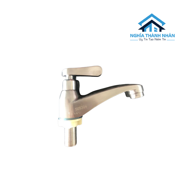 Vòi Lavabo Lạnh Inox 304 Cao Cấp Gạt ngang 1